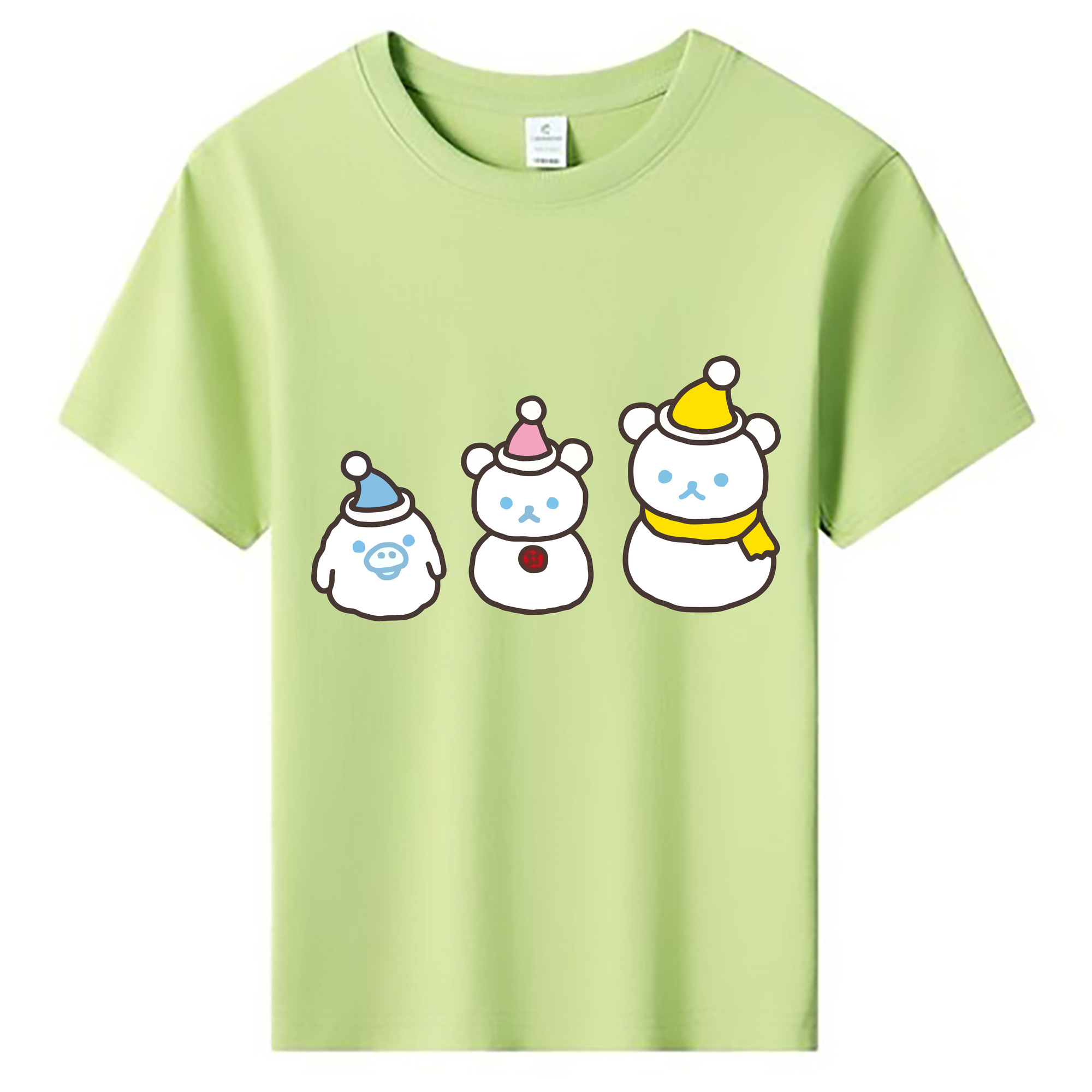 （画像用） リラックマ リラックマ キイロイトリ Rilakkuma Korilakkuma Kiiroitori 綿100％キッズTシャツ（フロントプリント）